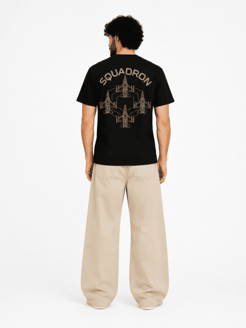 OSO Squadron Black Oversized T-Shirt